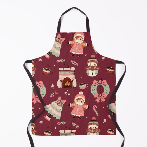 Item preview, Cute retro Christmas pattern (Prune and pink) designed and sold by SnugbugStudios.