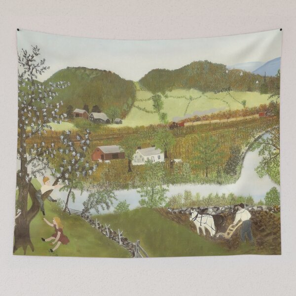 Item preview, art by grandma moses, artist grandma moses, artwork by grandma moses, grandma moses art, grandma moses artwork, grandma moses paintings designed and sold by rosa-reid.