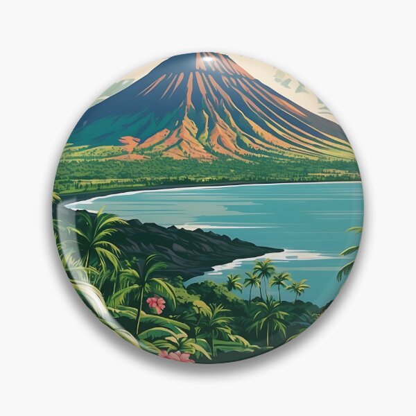 Artikelvorschau, Vintage Maui Kunstdruck, der die Schönheit Hawaiis hervorhebt entworfen und verkauft von Ceemko's Vintage Corner.