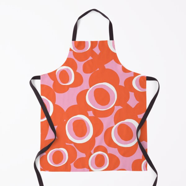 Aperçu de l'œuvre Jardin scandinave abstrait moderne emblématique en rose bubblegum et orange créée et vendue par Deutschic.