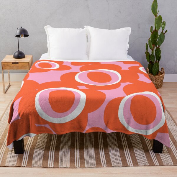 Item preview, Iconic Modern Abstract Scandinavian Garden in Bubblegum Pink and Orange designed and sold by Deutschic.