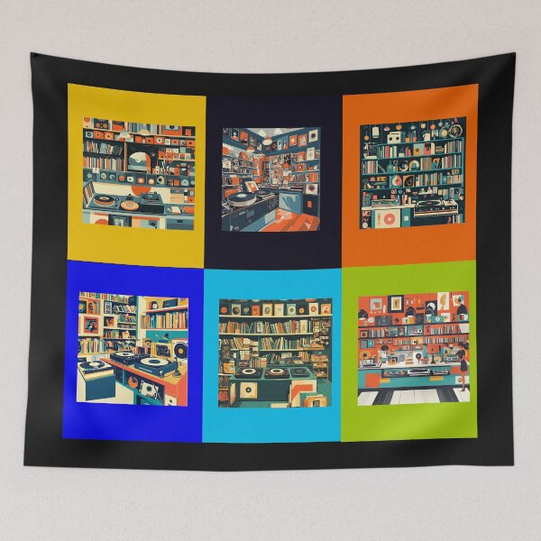 Item preview, Retro poster Vinyl records from the 70's and 80's designed and sold by Wit & Wear Company.
