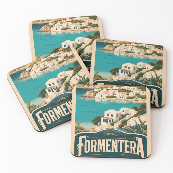 Item preview, Retro Formentera Illustration for Spanish Island Lovers designed and sold by Ceemko's Vintage Corner.