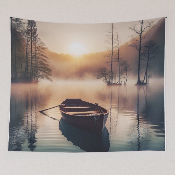 Item preview, River Sunset Vintage Landscape  designed and sold by DeeCeeFashion.