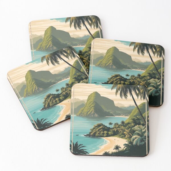 Item preview, Vintage-Inspired Koh Samui Art Print for Tropical Decor designed and sold by Ceemko's Vintage Corner.