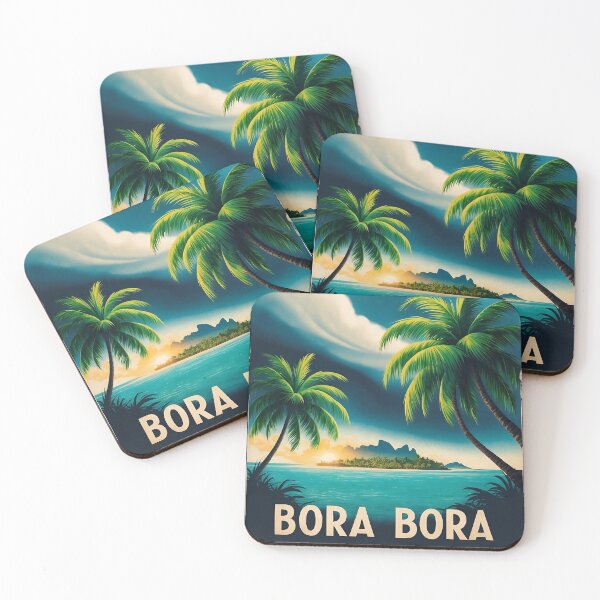 Item preview, Vintage Bora Bora Art Print for Tropical Island Decor designed and sold by Ceemko's Vintage Corner.