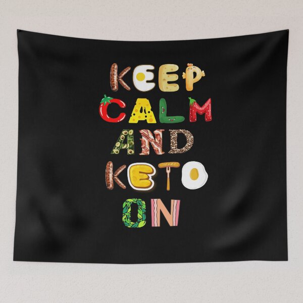 Item preview, Keto Diet T-Shirt - Keep Calm and Keto On - Perfect Low Carb Gift designed and sold by MaSzStyle.