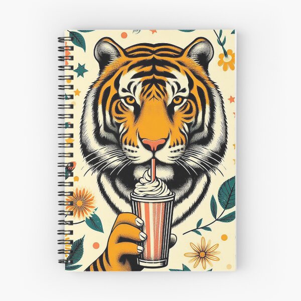 Item preview, Tiger having a milkshake designed and sold by Silbays.