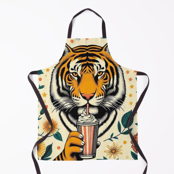 Item preview, Tiger having a milkshake designed and sold by Silbays.