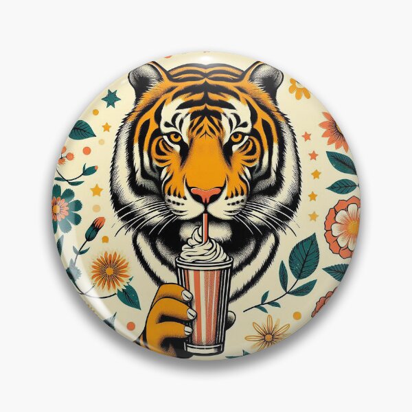 Item preview, Tiger having a milkshake designed and sold by Silbays.