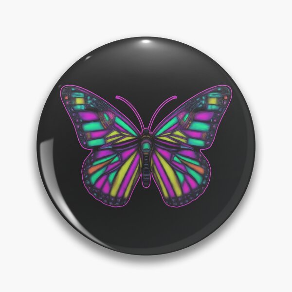 Item preview, Neon Stained Glass Aesthetic Butterfly designed and sold by xelalex5.