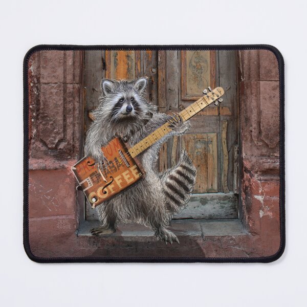 Item preview, Rikki Raccoon Vintage Coffee Box Guitar Player designed and sold by oz10.