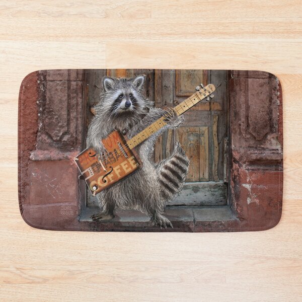 Item preview, Rikki Raccoon Vintage Coffee Box Guitar Player designed and sold by oz10.