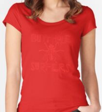 Butthole Surfers Fly (rot) Tailliertes Rundhals-Shirt