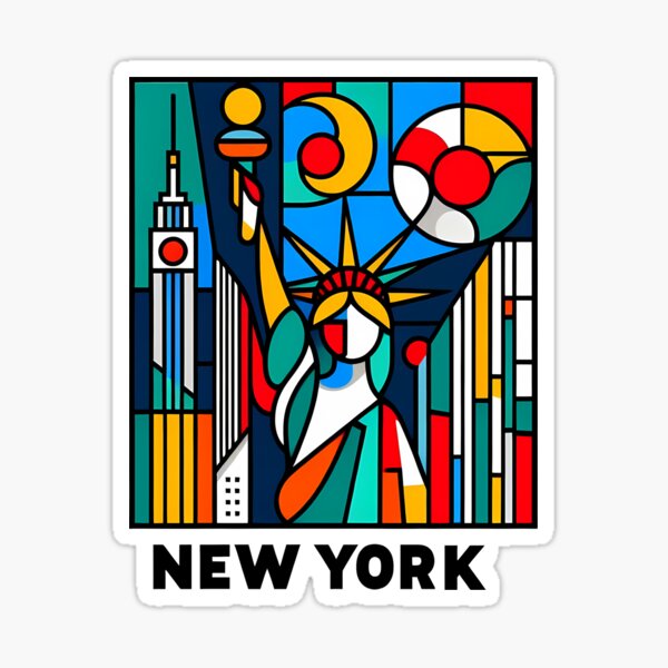 Vista previa del artículo con la obra «Nueva York», diseñado y vendido por OzzFrequency.