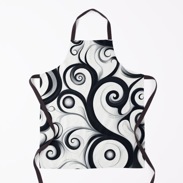 Item preview, Abstract black and white spiral waves Design. designed and sold by HEMRO.