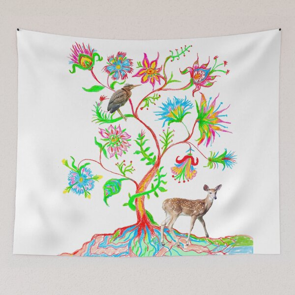 Item preview, A deer and a green heron designed and sold by annasofia.