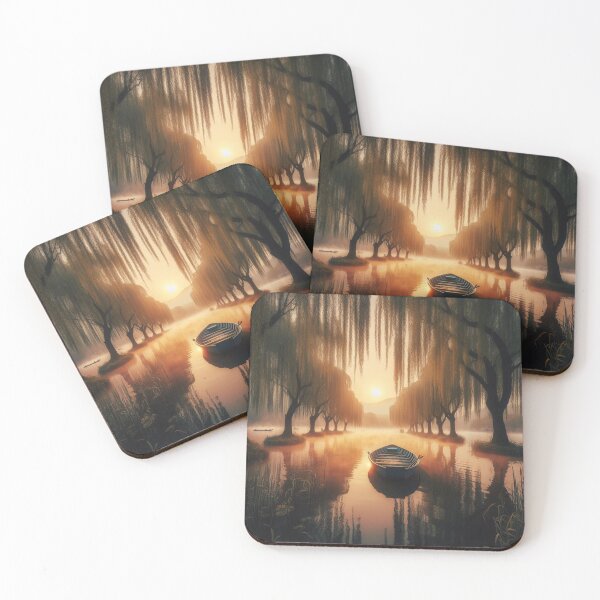 Item preview, Vintage River Sunset Landscape  designed and sold by DeeCeeFashion.