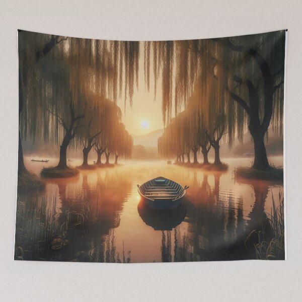 Item preview, Vintage River Sunset Landscape  designed and sold by DeeCeeFashion.