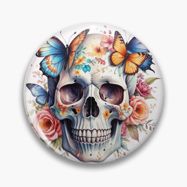 Item preview, Butterfly Skull: Floral Gothic Revival designed and sold by bdberto12.