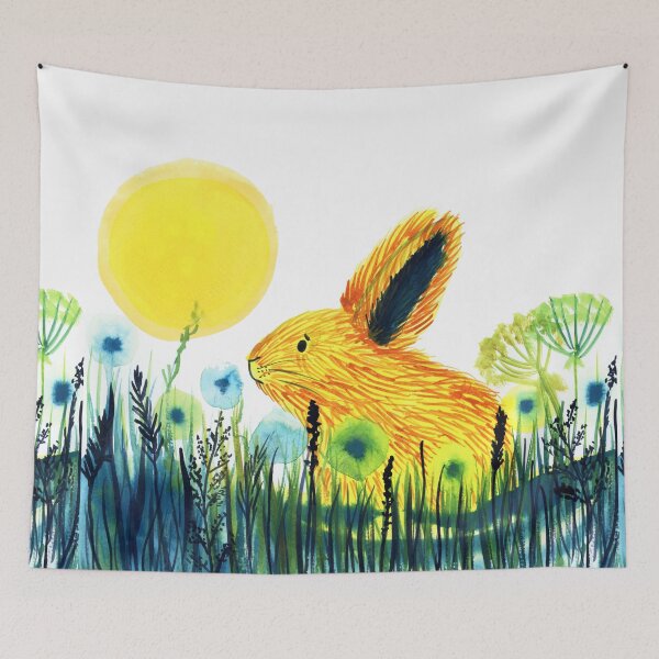 Item preview,  Hazel in the Meadow - Watership Down Inspired Art by Jemma Jamie Skidmore designed and sold by Jemma Jamie Skidmore.