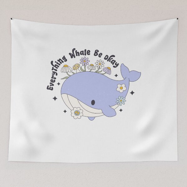 Item preview, Everything Whale Be Okay Wildflower, Whale Lover, Mental Health, ABA Therapist, Speech Therapy, BCBA, Positive Affirmation, AAC designed and sold by behindthefacts.