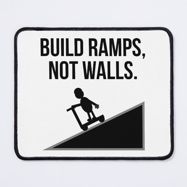 Item preview, Build ramps not walls fun scooter design  designed and sold by Rachel the Artist .