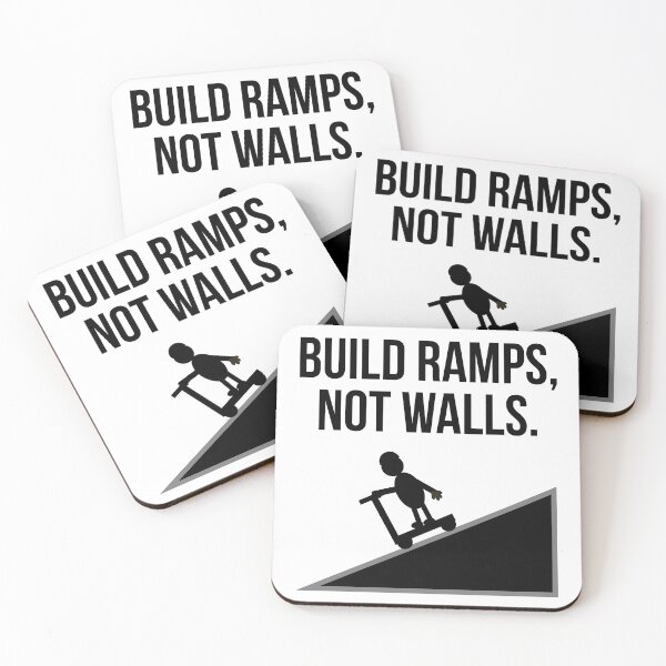 Item preview, Build ramps not walls fun scooter design  designed and sold by Rachel the Artist .