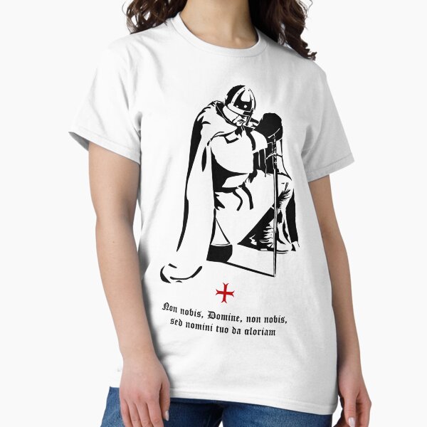 Chevalier templier priant ☩ Chevalier templier en prière T-shirt classique