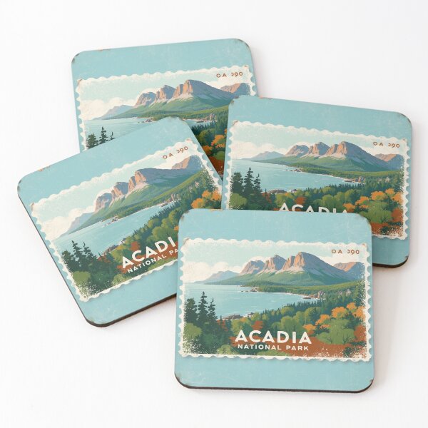 Item preview, Acadia National Park Postcard Vintage Retro Travel designed and sold by TravelPostcardGems.