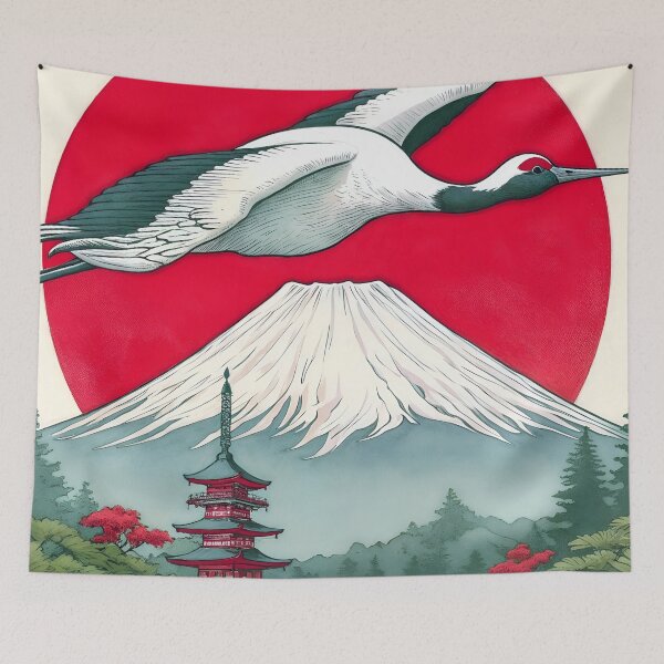 Item preview, Red-Crowned Crane In Japan designed and sold by RubisLeaf.