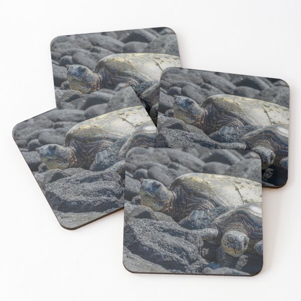 Item preview, Turtles on Black Sand Beach designed and sold by SafariByMarisa.