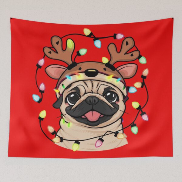 Item preview, Christmas Pug designed and sold by 123ks.