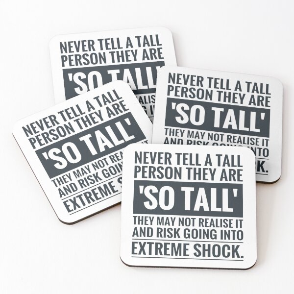 Item preview, So Tall Gift for Tall Person Sarcastic Humour  designed and sold by Jenny Meehan Art Prints and Patterns  .