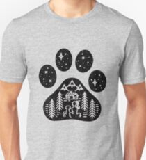 Dog paw camping best gift for puppies lover Unisex T-Shirt