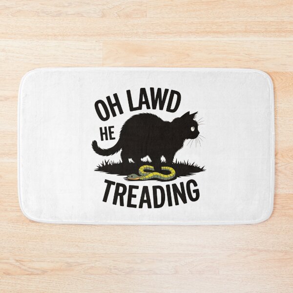Item preview, oh lawd he treading | cat and snake lover designed and sold by tkhrbika.