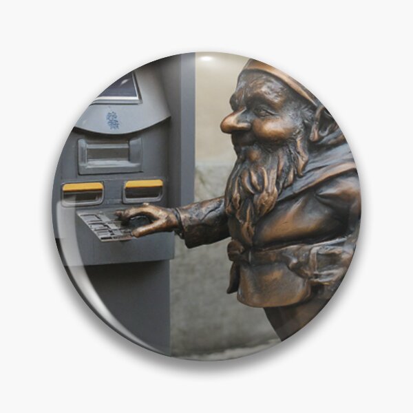 Item preview, Thinking of Wroclaw - Gnome at ATM designed and sold by Purrfecta.