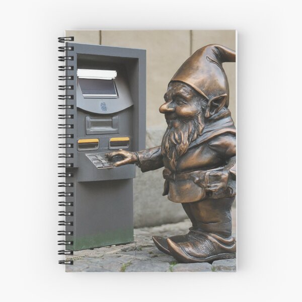 Item preview, Thinking of Wroclaw - Gnome at ATM designed and sold by Purrfecta.