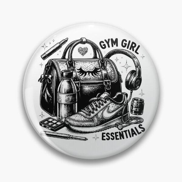 Item preview, Gym Girl Essentials in black and white stickers and more designed and sold by CRandRRstickers.