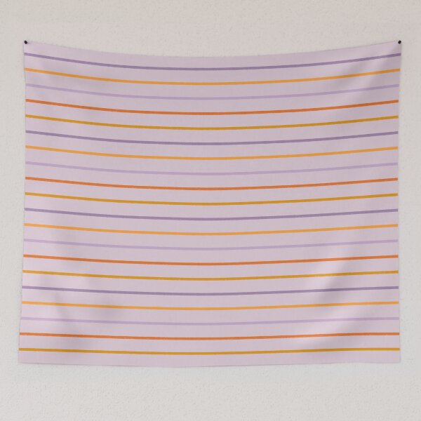 Item preview, Bohemian thin multicolored lines - Pastel lavender designed and sold by Illustrated by Nat.