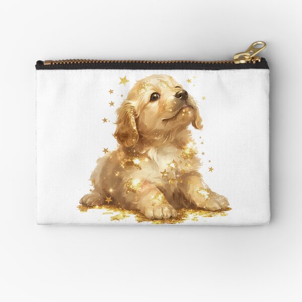Item preview, Young Golden Retriever Puppy Surrounded by Glitter and Stars designed and sold by Christian Weiss.