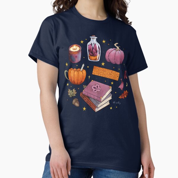 Item preview, Autumn Essentials bookish illustrations designed and sold by Ellen Wilberg.