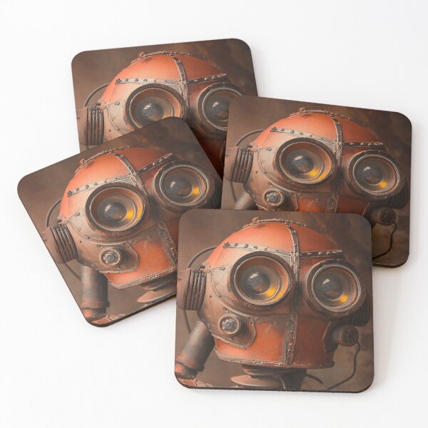 Item preview, Rusty Steampunk Robot with Glowing Eyes designed and sold by Juuskus.