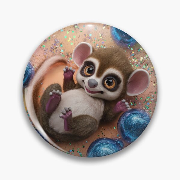 Item preview, Cute Baby Tarsier Playing With Glitter Bomb designed and sold by PinkGoddessLove.