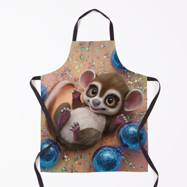 Item preview, Cute Baby Tarsier Playing With Glitter Bomb designed and sold by PinkGoddessLove.