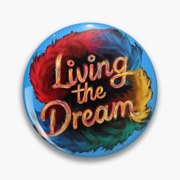 Item preview, Living The Dream - Colorful Feather Design - Blue designed and sold by JLEmporium.