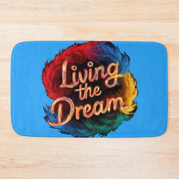 Item preview, Living The Dream - Colorful Feather Design - Blue designed and sold by JLEmporium.