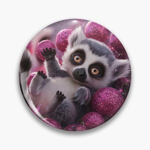 Artikelvorschau, Niedlicher Baby-Lemur, der mit Glitzerbombe spielt entworfen und verkauft von PinkGoddessLove.