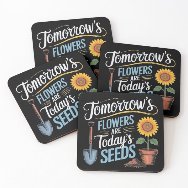 Item preview, Tomorrow’s Flowers Chalkboard-Style Motivational Art designed and sold by ProjectNoah.