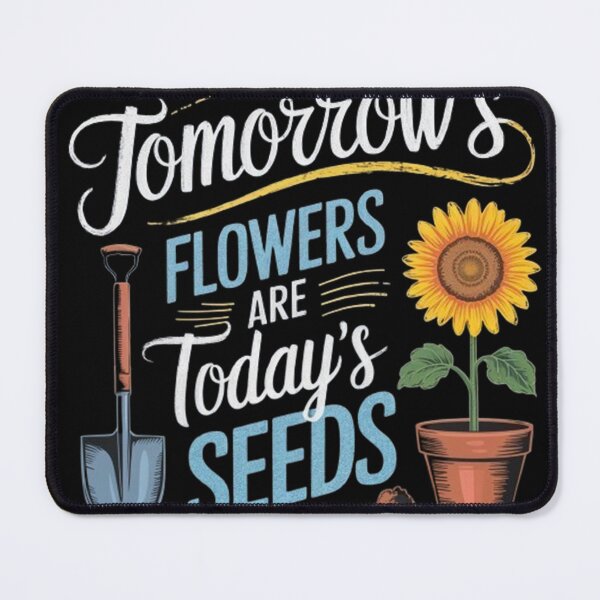 Item preview, Tomorrow’s Flowers Chalkboard-Style Motivational Art designed and sold by ProjectNoah.